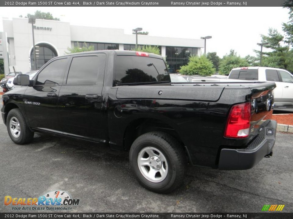 2012 Dodge Ram 1500 ST Crew Cab 4x4 Black / Dark Slate Gray/Medium Graystone Photo #4