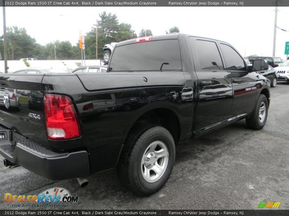 2012 Dodge Ram 1500 ST Crew Cab 4x4 Black / Dark Slate Gray/Medium Graystone Photo #5
