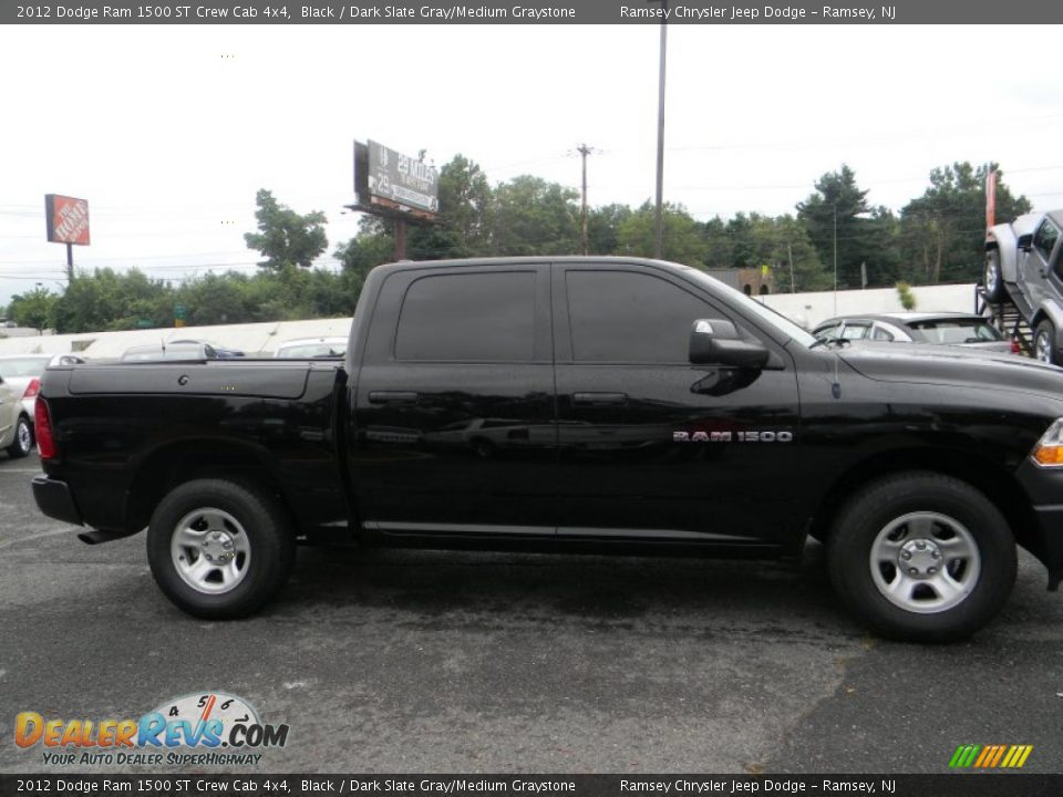 2012 Dodge Ram 1500 ST Crew Cab 4x4 Black / Dark Slate Gray/Medium Graystone Photo #6