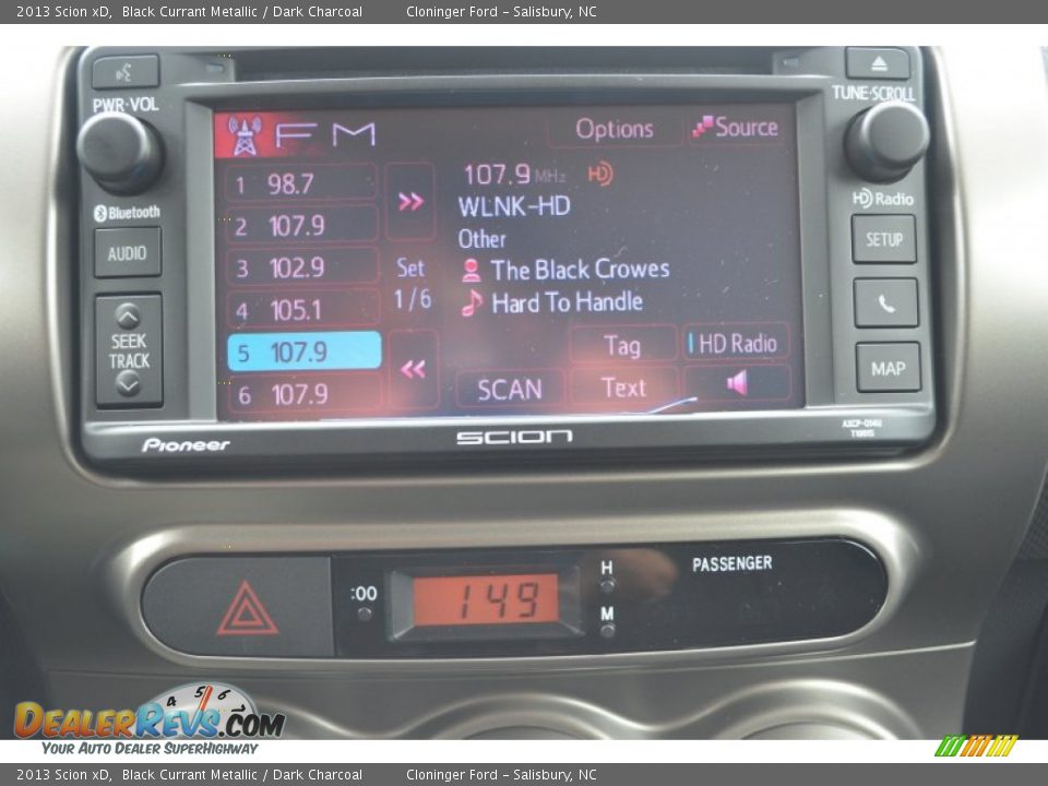 2013 Scion xD Black Currant Metallic / Dark Charcoal Photo #11