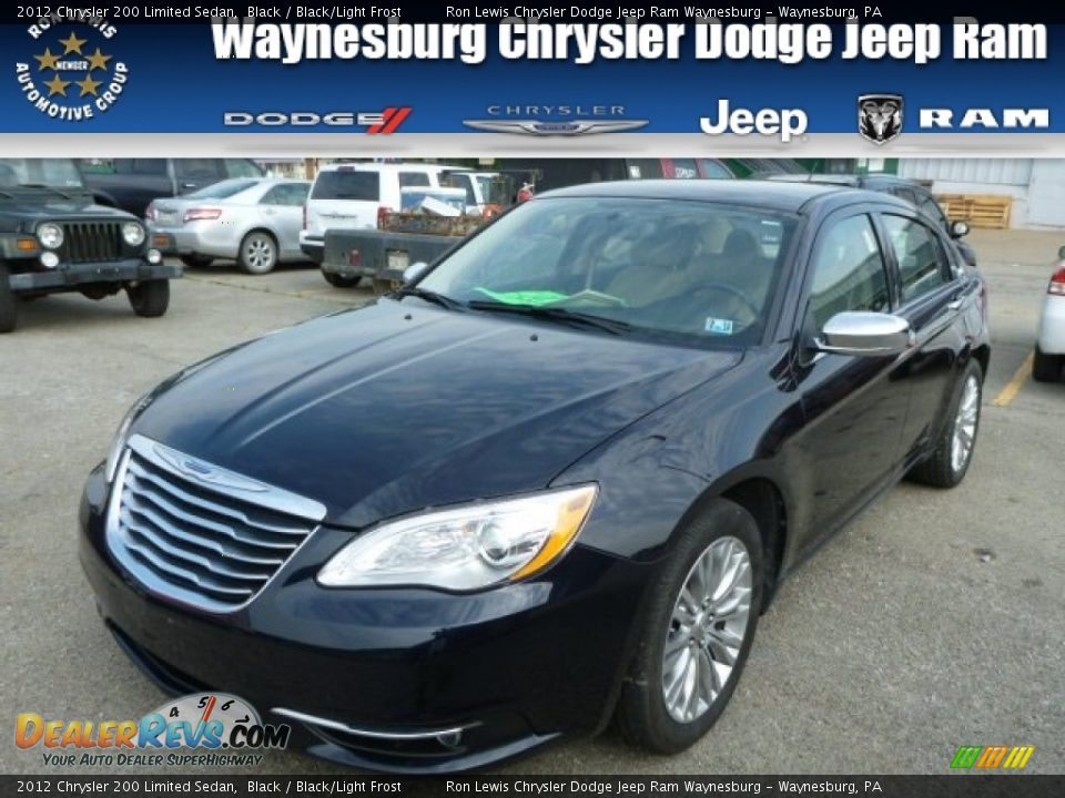 2012 Chrysler 200 Limited Sedan Black / Black/Light Frost Photo #1