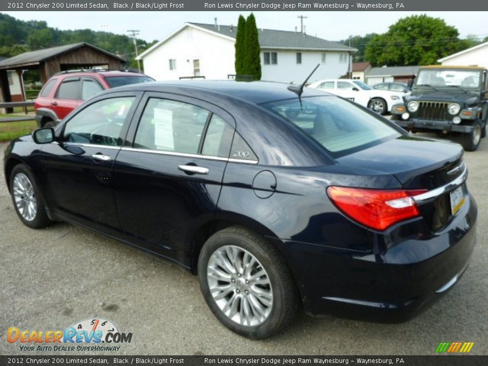 2012 Chrysler 200 Limited Sedan Black / Black/Light Frost Photo #3