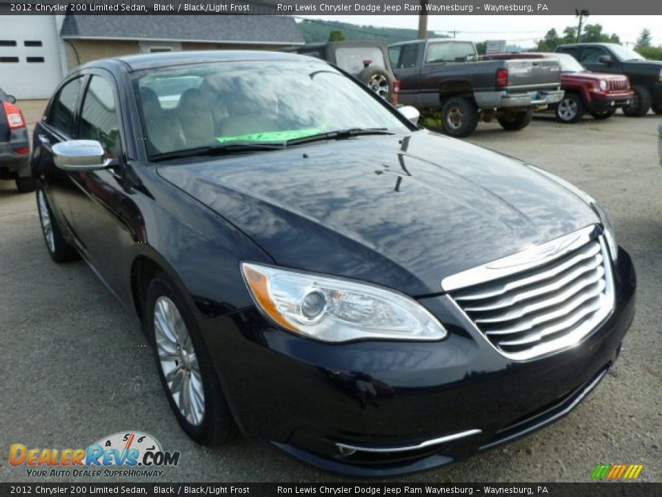 2012 Chrysler 200 Limited Sedan Black / Black/Light Frost Photo #8