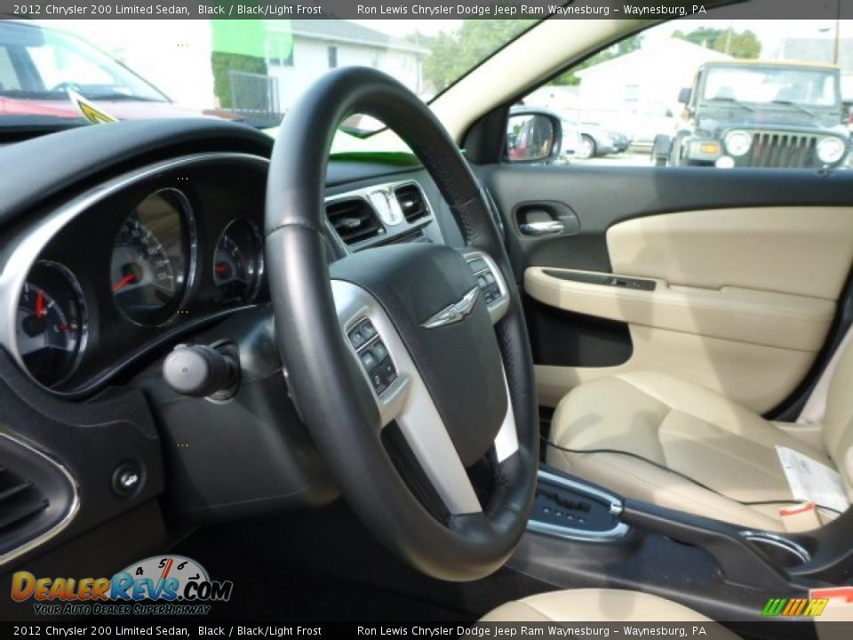 2012 Chrysler 200 Limited Sedan Black / Black/Light Frost Photo #17