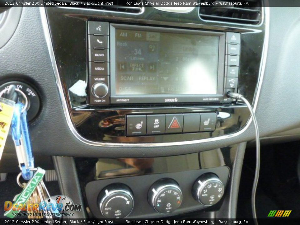 2012 Chrysler 200 Limited Sedan Black / Black/Light Frost Photo #18