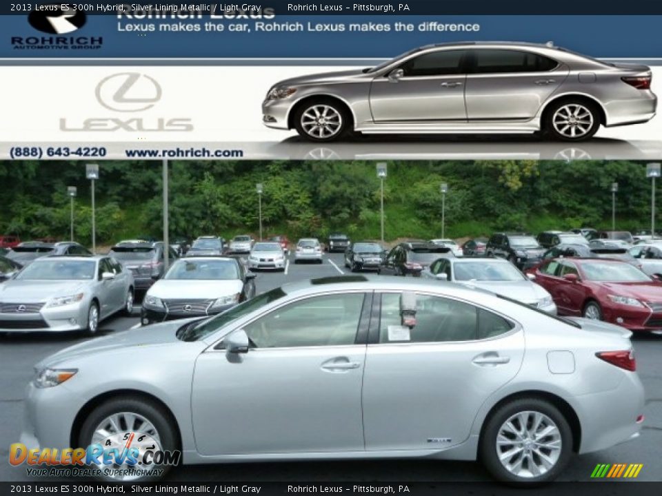 2013 Lexus ES 300h Hybrid Silver Lining Metallic / Light Gray Photo #1