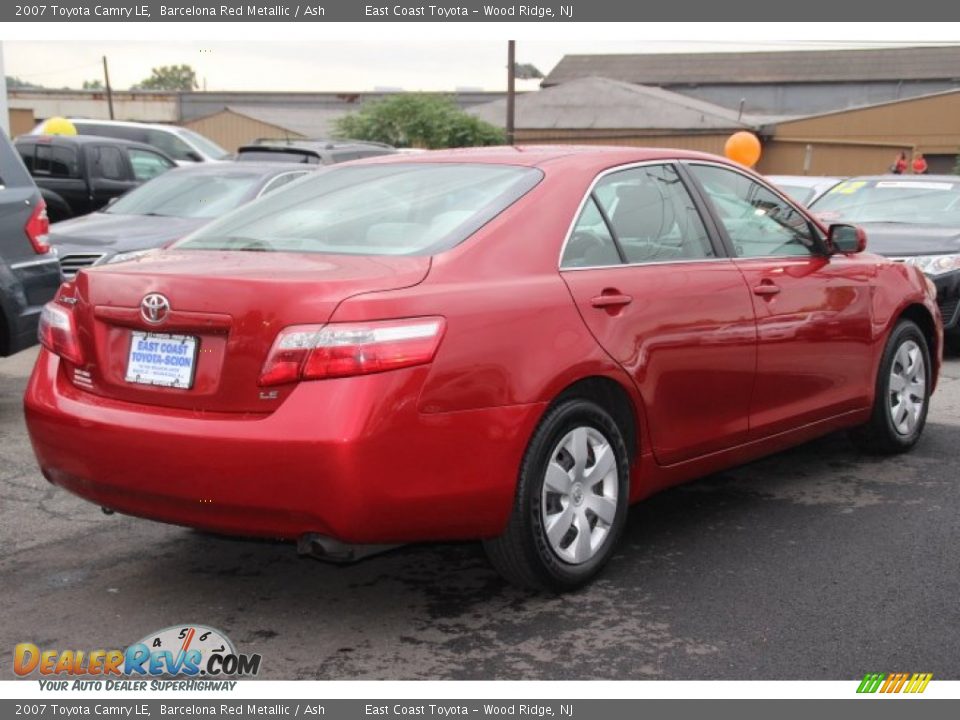 2007 Toyota Camry LE Barcelona Red Metallic / Ash Photo #4