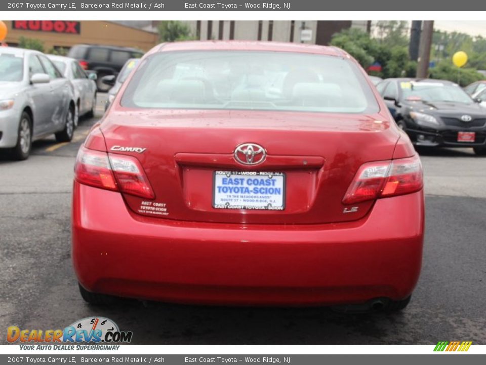 2007 Toyota Camry LE Barcelona Red Metallic / Ash Photo #5