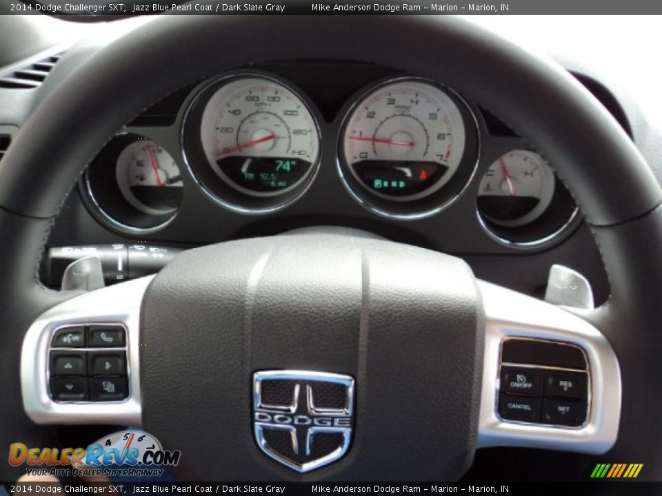 2014 Dodge Challenger SXT Jazz Blue Pearl Coat / Dark Slate Gray Photo #7