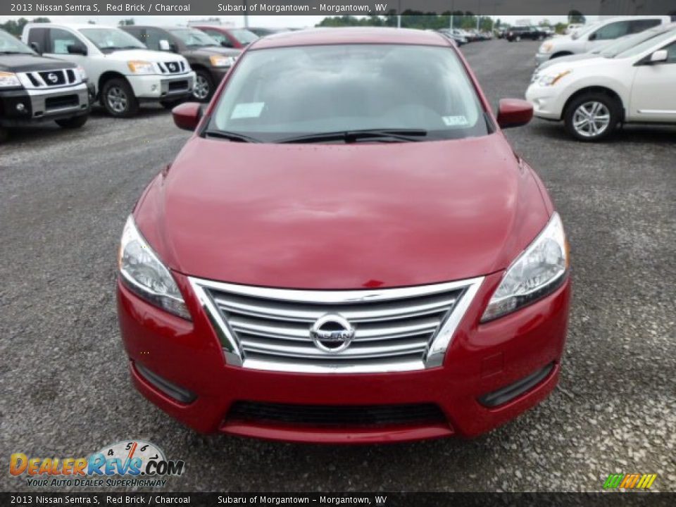 2013 Nissan Sentra S Red Brick / Charcoal Photo #2