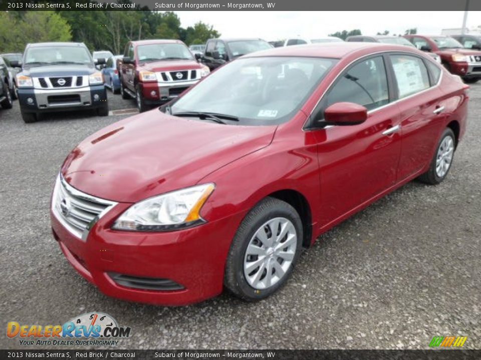 2013 Nissan Sentra S Red Brick / Charcoal Photo #3