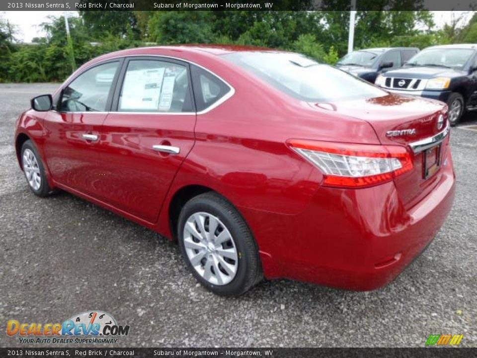 2013 Nissan Sentra S Red Brick / Charcoal Photo #5