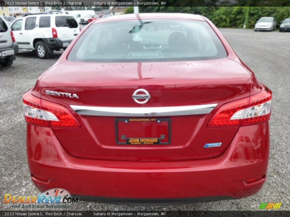 2013 Nissan Sentra S Red Brick / Charcoal Photo #6