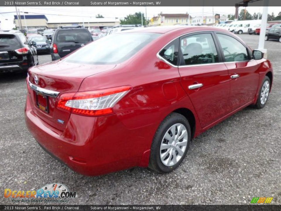 2013 Nissan Sentra S Red Brick / Charcoal Photo #7