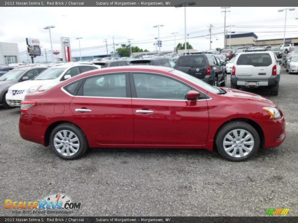 2013 Nissan Sentra S Red Brick / Charcoal Photo #8