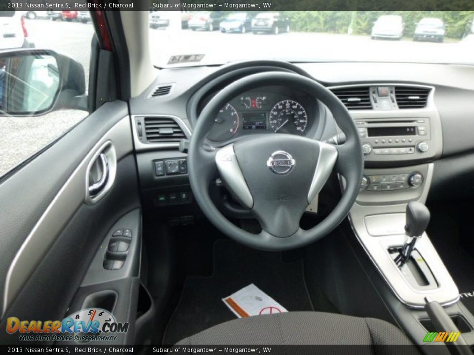 2013 Nissan Sentra S Red Brick / Charcoal Photo #14