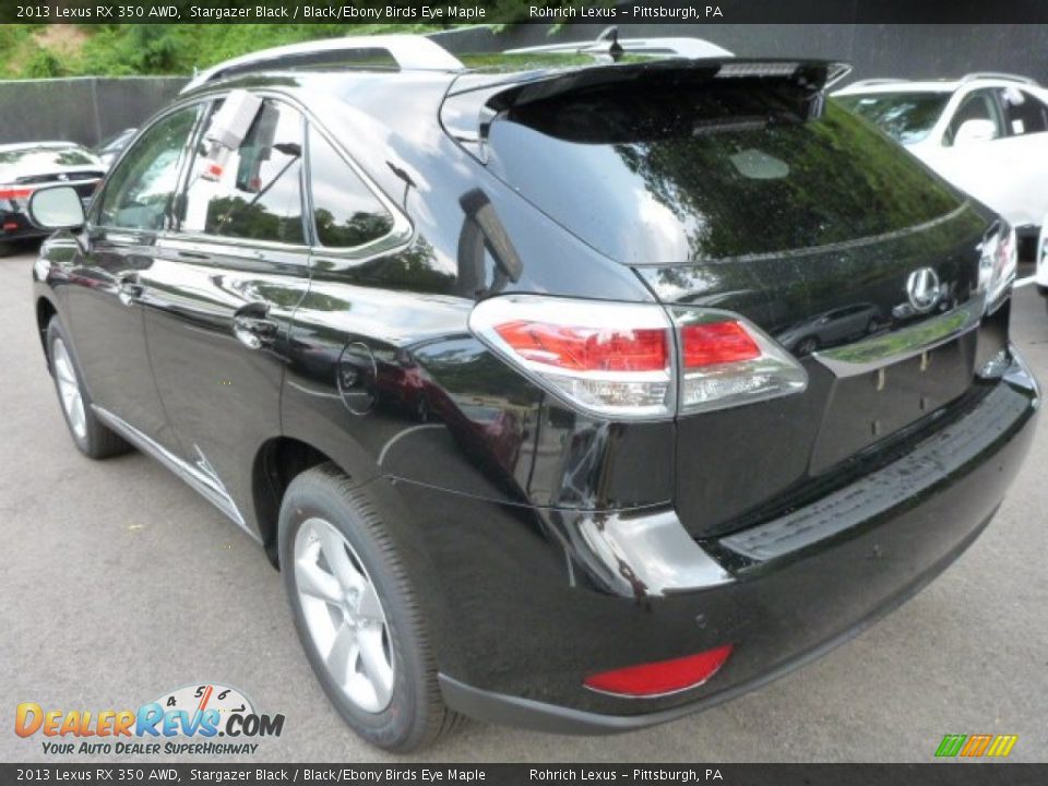 2013 Lexus RX 350 AWD Stargazer Black / Black/Ebony Birds Eye Maple Photo #2