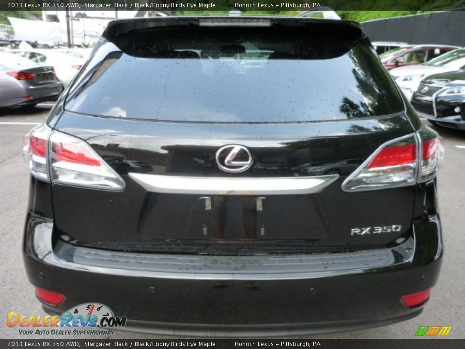 2013 Lexus RX 350 AWD Stargazer Black / Black/Ebony Birds Eye Maple Photo #3