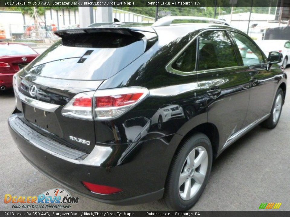 2013 Lexus RX 350 AWD Stargazer Black / Black/Ebony Birds Eye Maple Photo #4