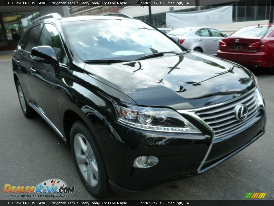 2013 Lexus RX 350 AWD Stargazer Black / Black/Ebony Birds Eye Maple Photo #6