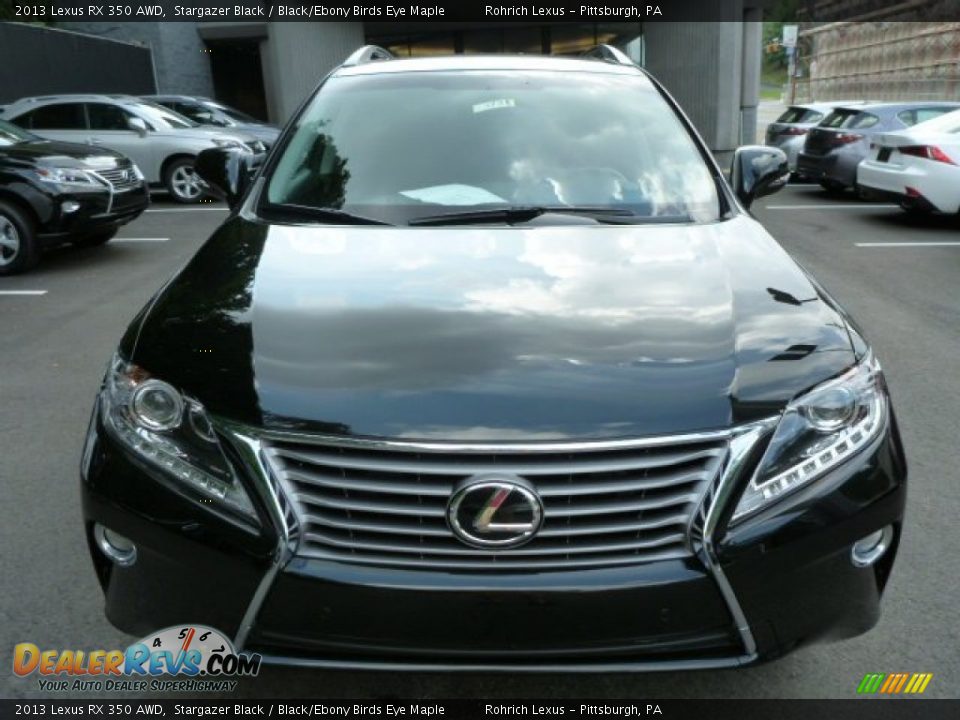 2013 Lexus RX 350 AWD Stargazer Black / Black/Ebony Birds Eye Maple Photo #7