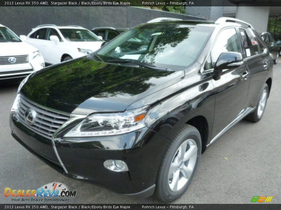 2013 Lexus RX 350 AWD Stargazer Black / Black/Ebony Birds Eye Maple Photo #8