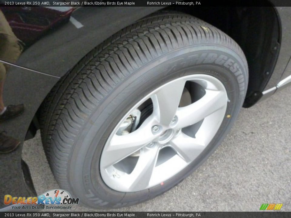 2013 Lexus RX 350 AWD Stargazer Black / Black/Ebony Birds Eye Maple Photo #9