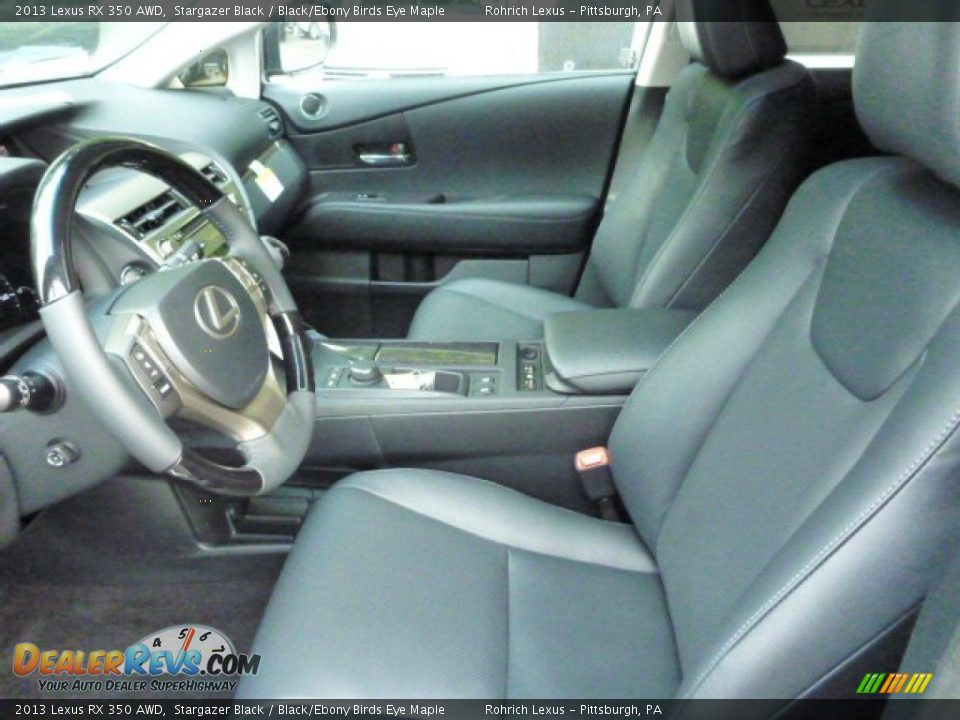 2013 Lexus RX 350 AWD Stargazer Black / Black/Ebony Birds Eye Maple Photo #10