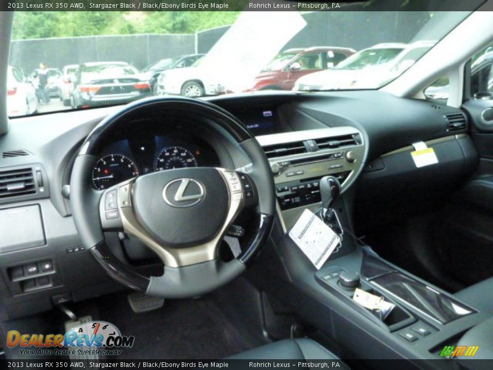 2013 Lexus RX 350 AWD Stargazer Black / Black/Ebony Birds Eye Maple Photo #12