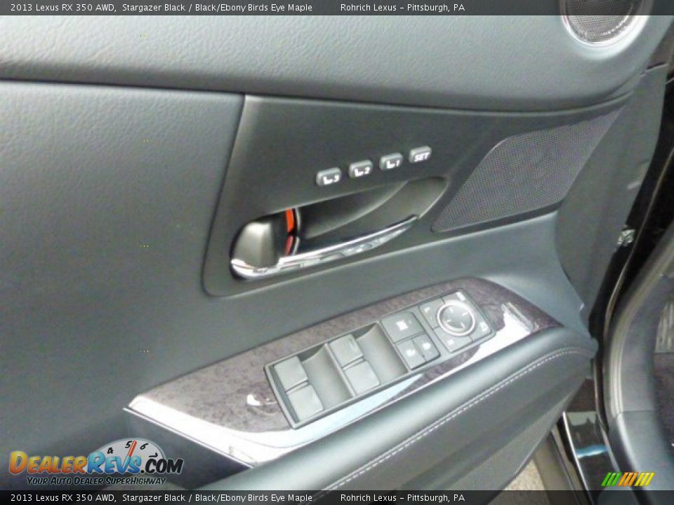 2013 Lexus RX 350 AWD Stargazer Black / Black/Ebony Birds Eye Maple Photo #14