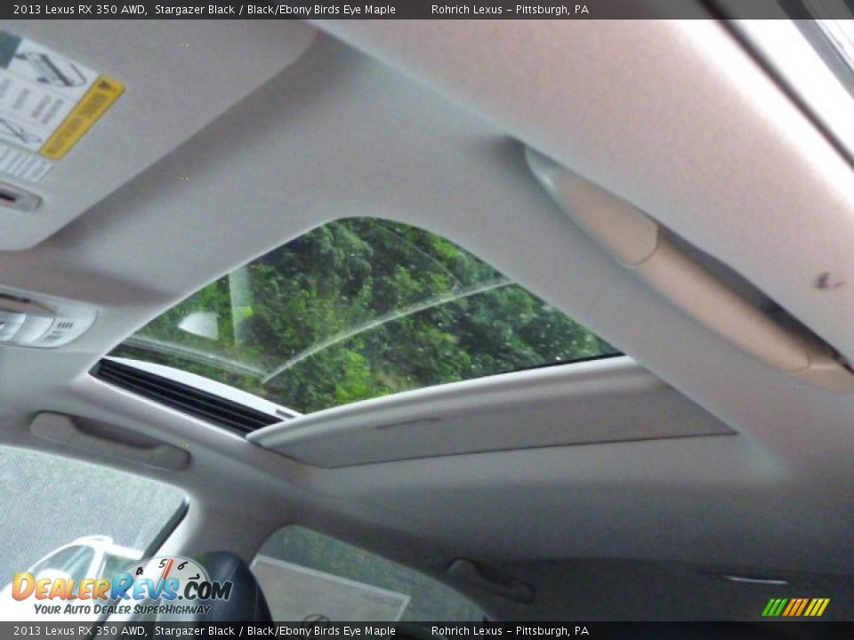 2013 Lexus RX 350 AWD Stargazer Black / Black/Ebony Birds Eye Maple Photo #15