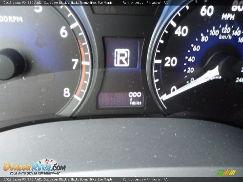 2013 Lexus RX 350 AWD Stargazer Black / Black/Ebony Birds Eye Maple Photo #19