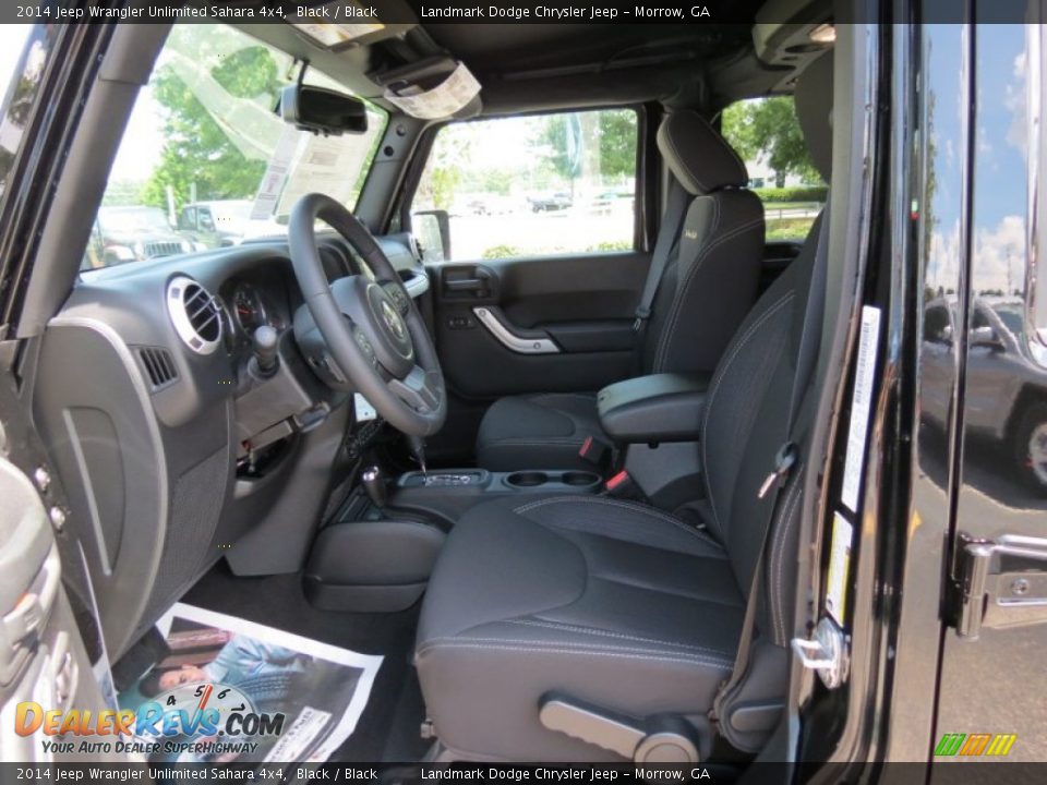 2014 Jeep Wrangler Unlimited Sahara 4x4 Black / Black Photo #7