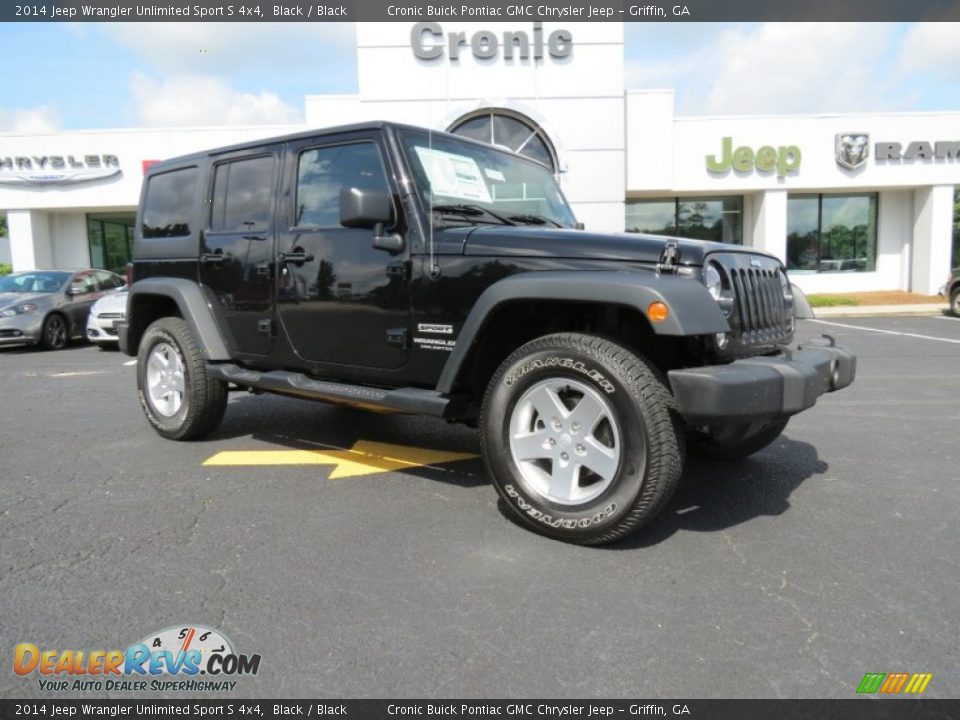 2014 Jeep Wrangler Unlimited Sport S 4x4 Black / Black Photo #1