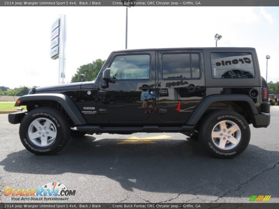 2014 Jeep Wrangler Unlimited Sport S 4x4 Black / Black Photo #4