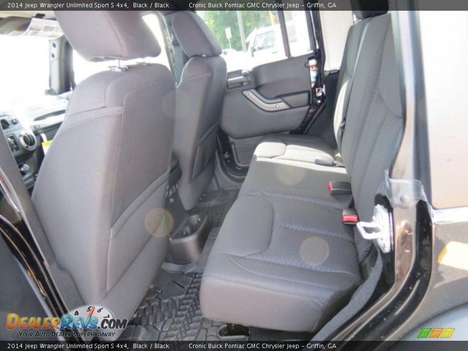 Rear Seat of 2014 Jeep Wrangler Unlimited Sport S 4x4 Photo #13