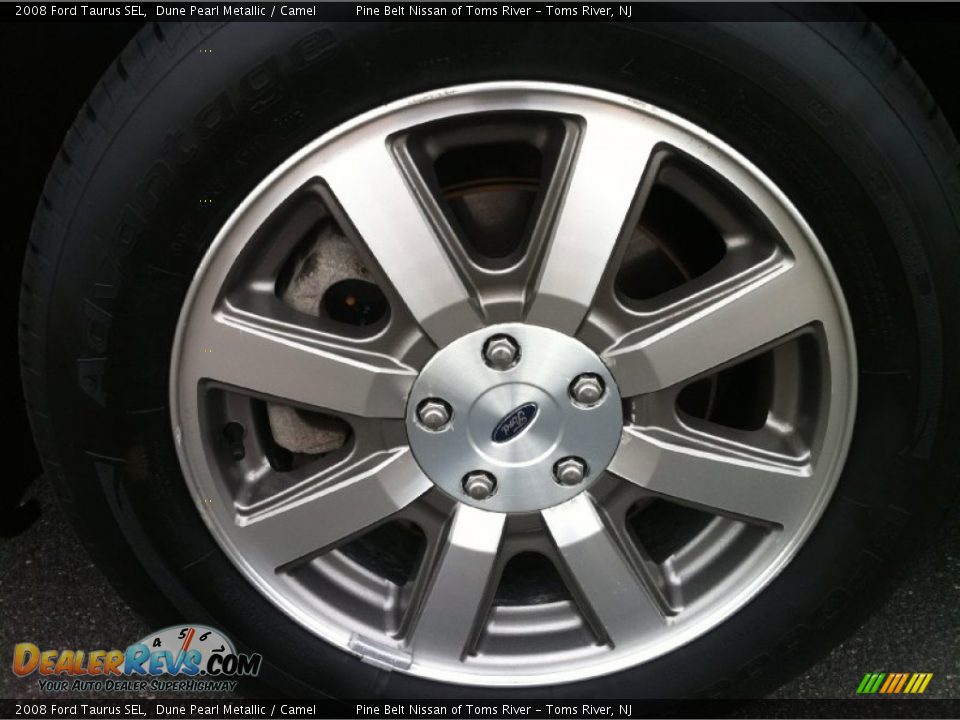 2008 Ford Taurus SEL Dune Pearl Metallic / Camel Photo #3