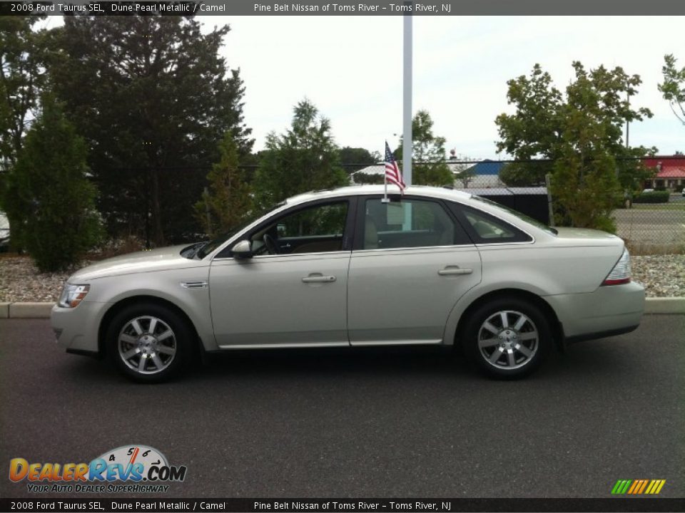 2008 Ford Taurus SEL Dune Pearl Metallic / Camel Photo #4