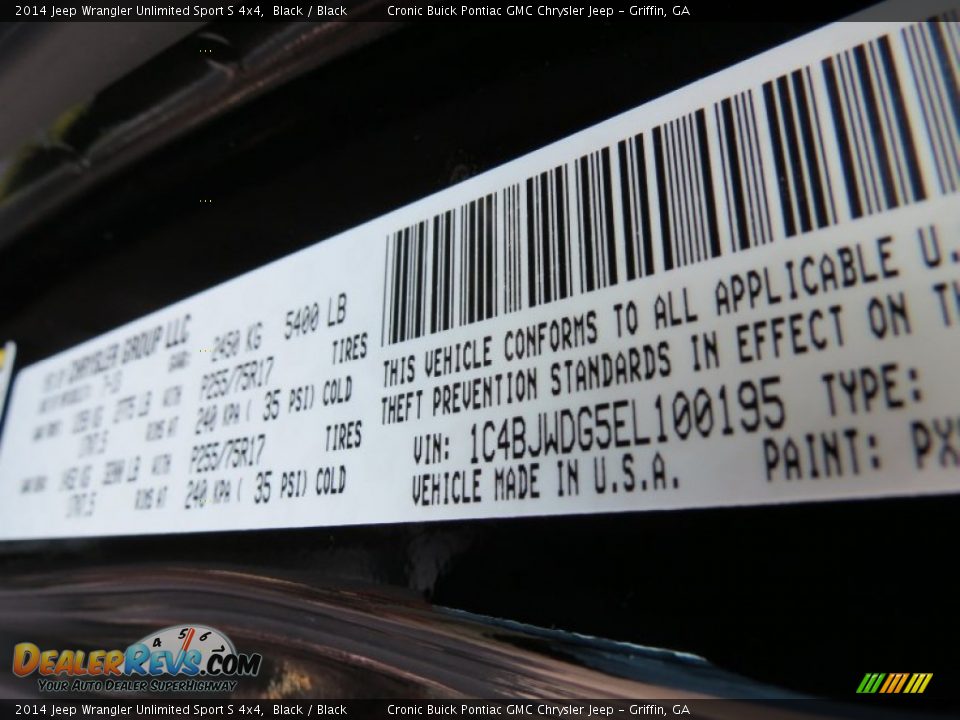 2014 Jeep Wrangler Unlimited Sport S 4x4 Black / Black Photo #16