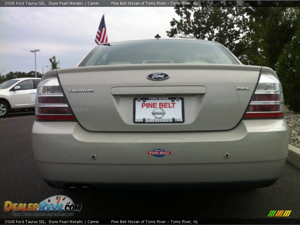 2008 Ford Taurus SEL Dune Pearl Metallic / Camel Photo #6