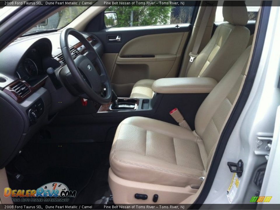 2008 Ford Taurus SEL Dune Pearl Metallic / Camel Photo #11