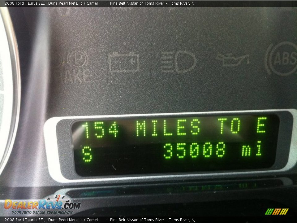 2008 Ford Taurus SEL Dune Pearl Metallic / Camel Photo #15