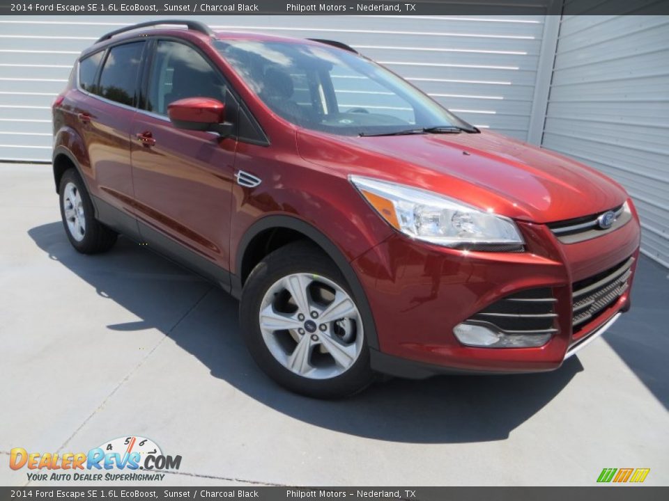 2014 Ford Escape SE 1.6L EcoBoost Sunset / Charcoal Black Photo #1
