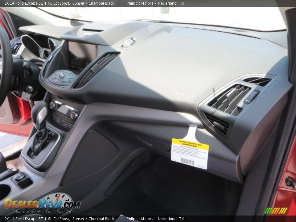 2014 Ford Escape SE 1.6L EcoBoost Sunset / Charcoal Black Photo #16