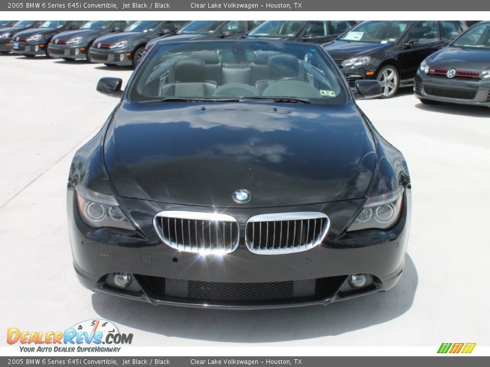 2005 BMW 6 Series 645i Convertible Jet Black / Black Photo #2