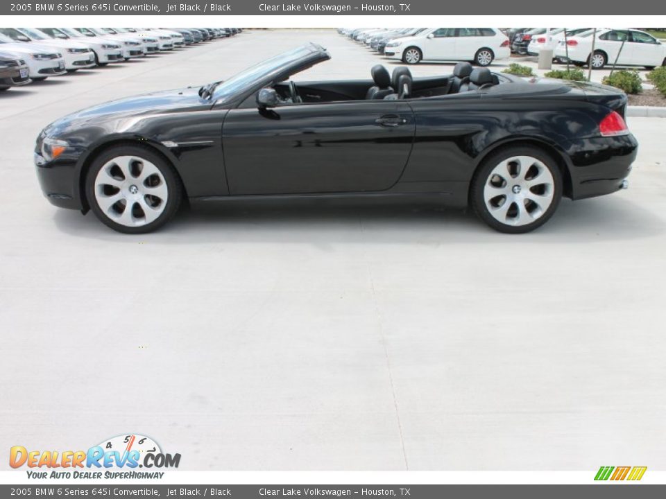 2005 BMW 6 Series 645i Convertible Jet Black / Black Photo #5