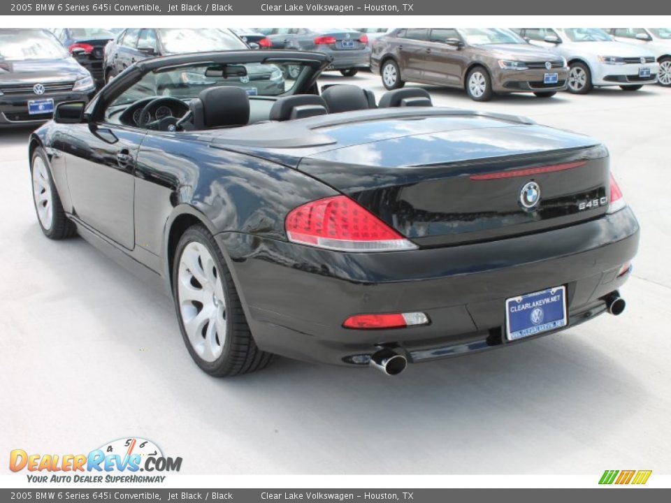 2005 BMW 6 Series 645i Convertible Jet Black / Black Photo #7