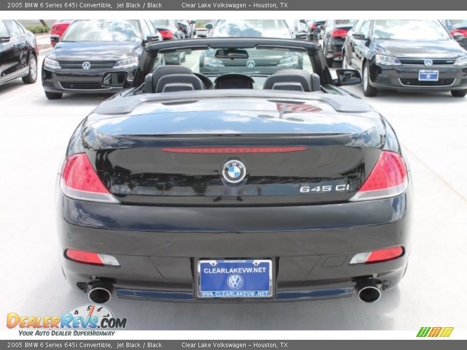 2005 BMW 6 Series 645i Convertible Jet Black / Black Photo #8