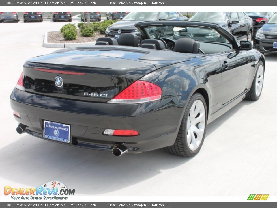 2005 BMW 6 Series 645i Convertible Jet Black / Black Photo #9