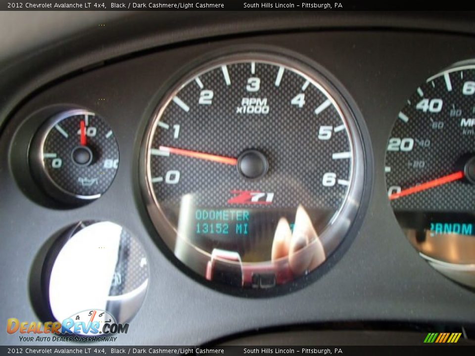 2012 Chevrolet Avalanche LT 4x4 Black / Dark Cashmere/Light Cashmere Photo #25